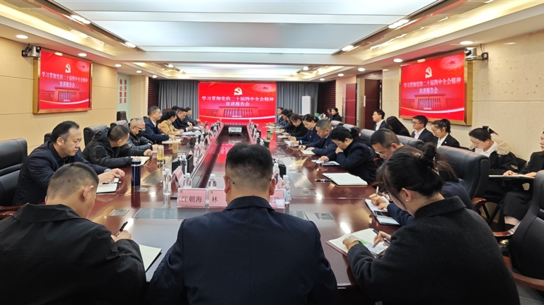 州委宣讲团企业宣讲分团到凉山工投集团公司宣讲党的二十届四中全会精神